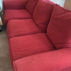 Red Couch Pet Free And Smoke Free $100 OBO