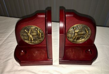 Vintage Cherry Golf Themed Bookends Set of 2