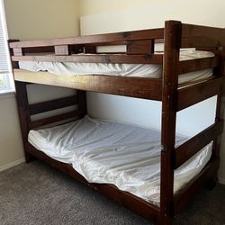 Solid Wood Twin Bunk Bed