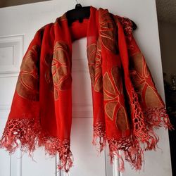 Red Silk Scarf 