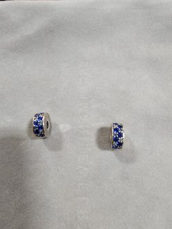 Pandora Diamond Blue Clips