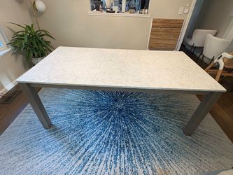 Dining Table - Solid stone Marble Quarz