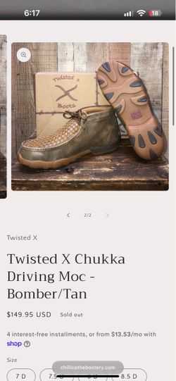 Twisted X Chukka Driving Moc Tan