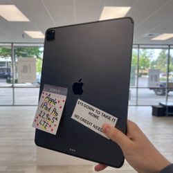Apple IPad Pro 12.9in 5th Gen LTE Tablet -90 Day Warranty-$1 DOWN-NO Credit Needed