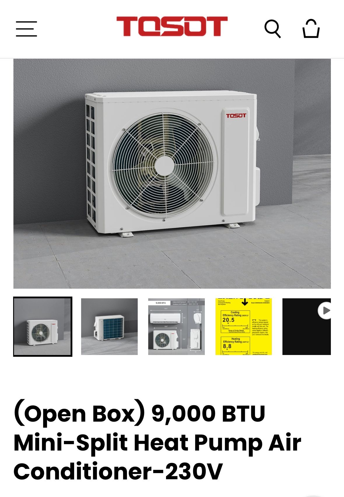 Tosot 9000 Mini Split Tosot 9000 Btu Split Air Conditioner TOSOT