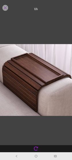 Bamboo Folding Sofa Arm Tray with Anti-Slip Pad (Brown)
Couch Armrest Tray,Foldable Build, Space-Saving Storage, No Assembly, easy to clean, universal