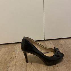 Antonio Melani Black Peep Toe Pump Heels