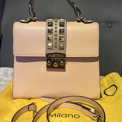 Valentino  Mini Cleo Palmellato Leather Top Handle Bag