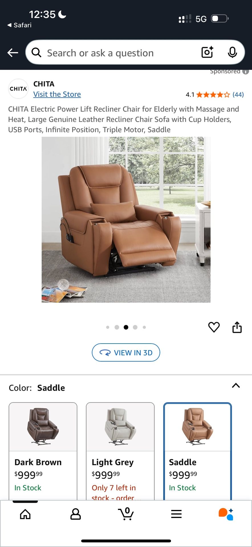 Leather Reclining Massage Chair-Like new
