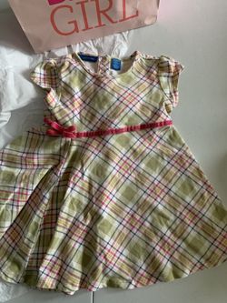 PLAID GIRLS DRESS With shorts Size 12months