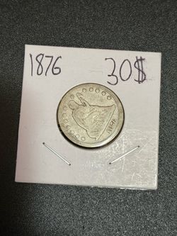 1876 silver seated liberty half dollar