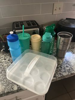 Mixed Drinkware and Ice Tray Lot