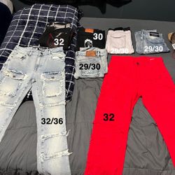 Mens Denim/stacked Pants 