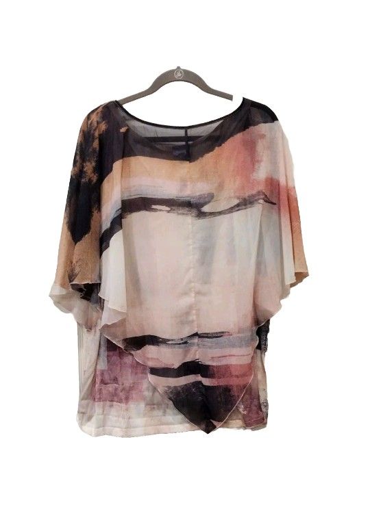 Women's Avenue Pink Tank With Coverlet Sz XL