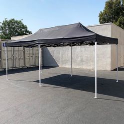 (New in box) $200 Heavy-Duty 10x20 FT Outdoor Ez Pop Up Canopy Party Tent Instant Shades w/ Carry Bag (Black, Red)