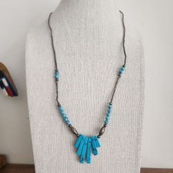 Artisan Southwestern Turquoise Necklace Single Strand Necklace 