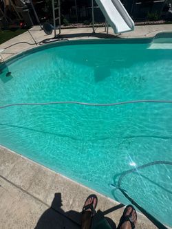 Pool restoration. Ugly chipped pool no worries.