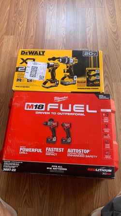 Milwaukee & Dewalt drills