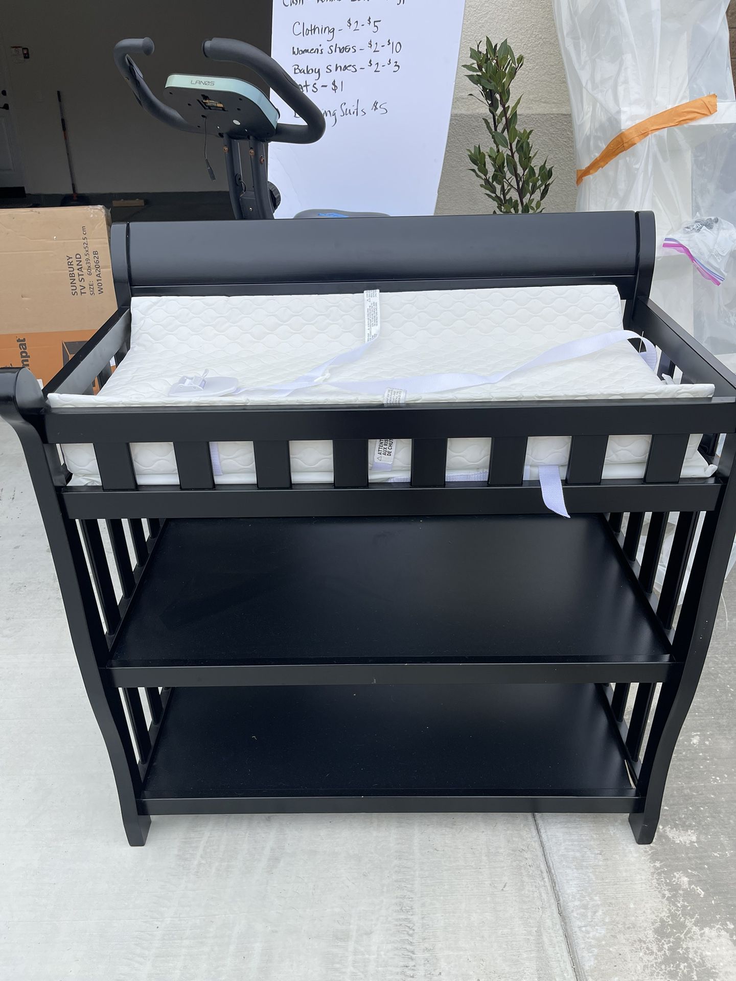 Baby Changing Table Black