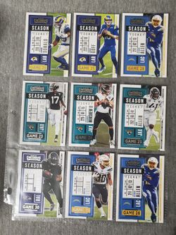 Topps Contenders NFL Trading Cards LOT