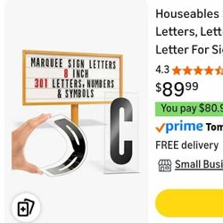 New Houseables Marquee Letters, Sign Letters, Letter Sign, Plastic Letter For Signs, Outdoor Board, Letterboard, Changeable, Markee, Church, Restauran