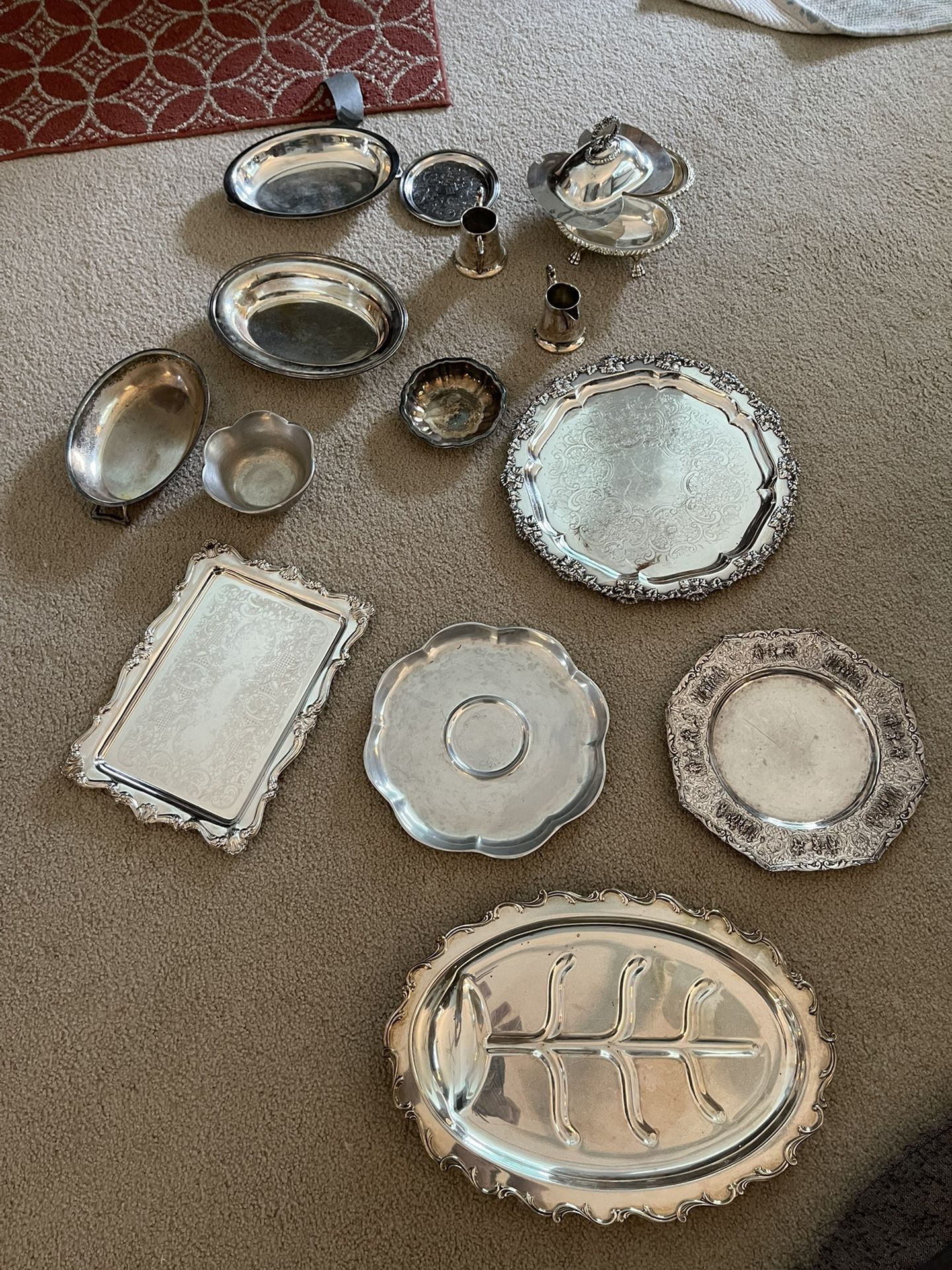 Antique Silver Serving Pieces (Various Make)