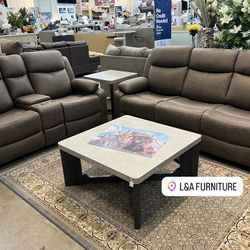 RECLINING SOFA & LOVESEAT
