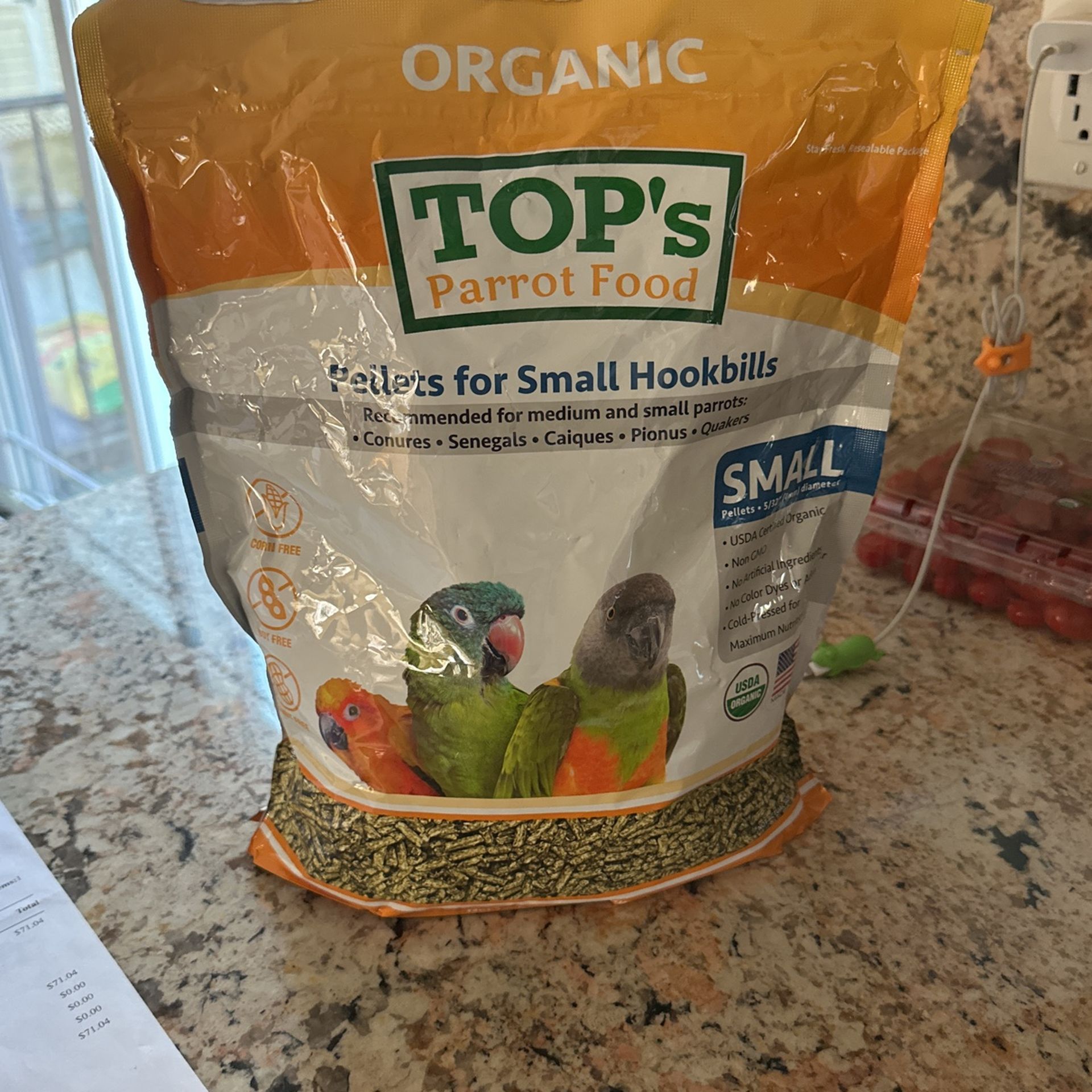 Tops Parrot Food Unopened