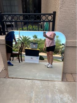 Gold Arched Wall Mirror