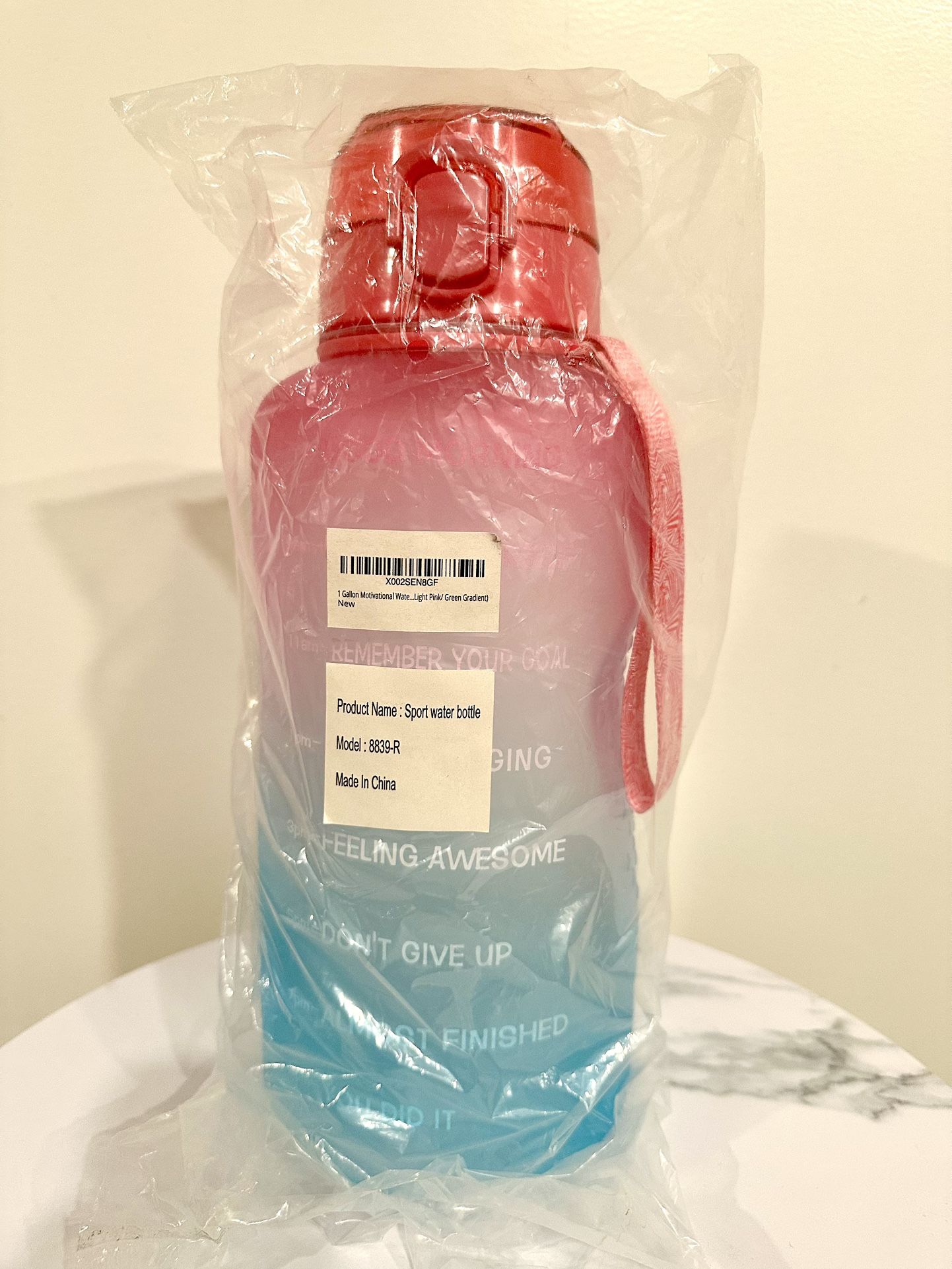 New One Gallon Motivational Water Bottle $10 (Beaverton pickup)