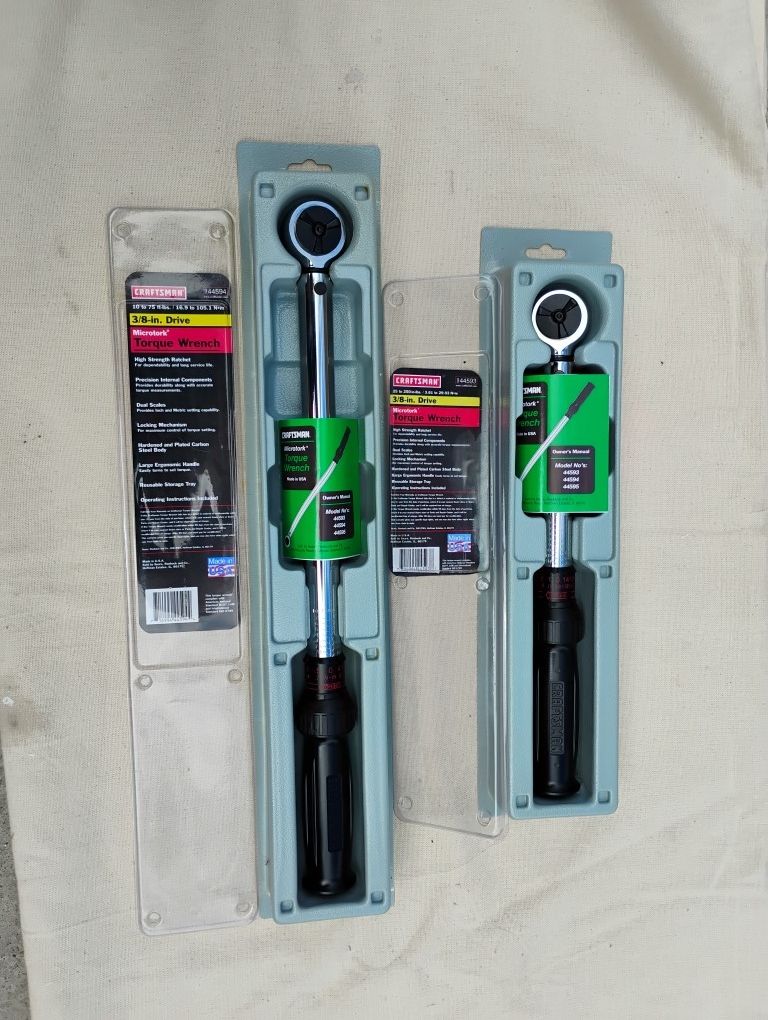 Craftsman 3/8 Drive Microtork Torque Wrenches $25 and $65