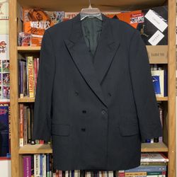CALVIN KLEIN-men’s gray wool long sleeve business suit jacket