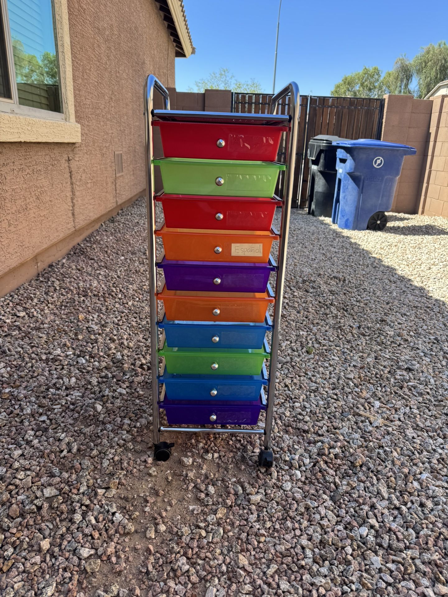 Colorful School Cart With Drawers