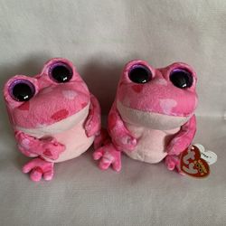 Two beanie babies SMITTEN Frogs