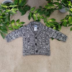 Infant Black/Grey Marl Cardigan (6-9 Months)