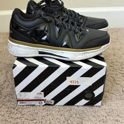 Li-Ning Wow 2 Low Black Gold Dwyane Wade Finals PE Size 9 Brand New
