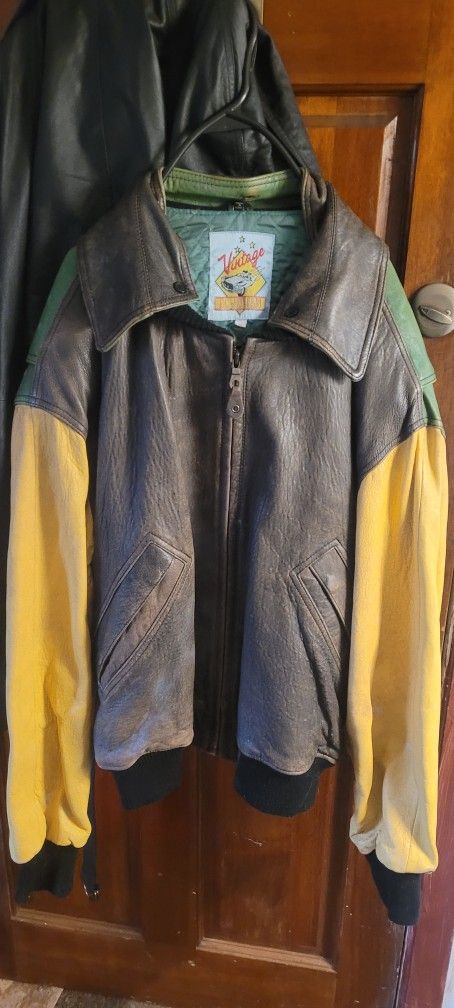 Wilson LEATHER 1991 M. Julian Bomber Varsity Leather