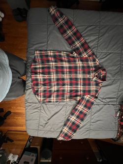 POLO Plaid Flannel Button-Up Shirt