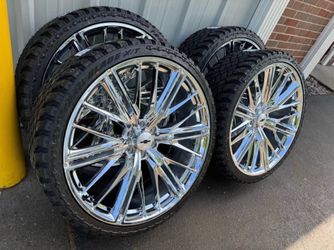 NEW 26 inch chrome zl1 style wheels wrapped in 305/30r26 atturo xt tires.