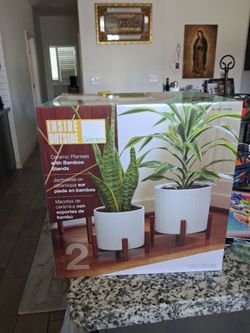 New   Ceramic planters 2pcs from Costco
