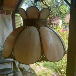 Stained Glass Fixture With Globe