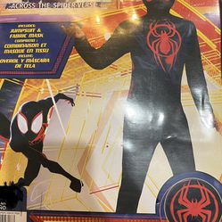 Miles Morales Spiderman Child Costume Boys Halloween Marvel Large 10-12