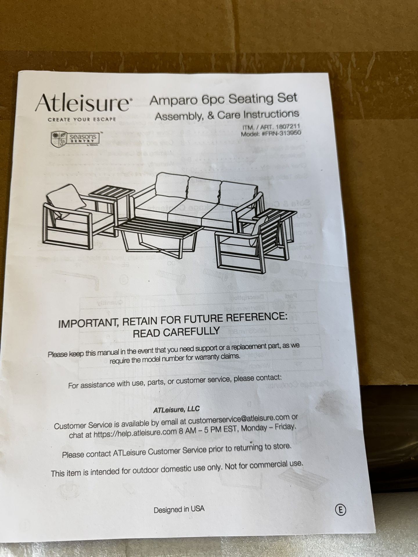 Amparo 6-piece Outdoor Patio Seating Set