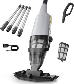 Cordless Pool Vacuum for Above Ground Pools, Rechargeable Battery Pool Vacuums Pole up to 87"