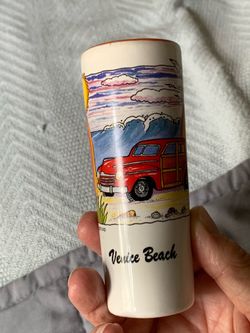 💰 BEST OFFER WILL BE ACCEPTED VINTAGE CERAMIC VENICE BEACH CALIFORNIA SHOT GLASS