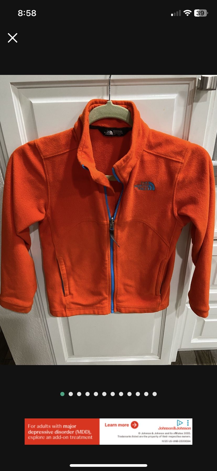 North Face Kids Jacket Size 7/8