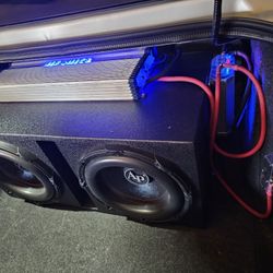 2 12" Subs 1 4000w Amp 1 Cap 