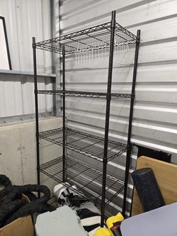 Black Wire Metal Shelving Unit 5-Tier