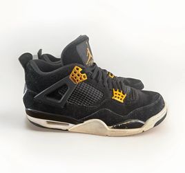 Air Jordan 4 Royalty Black Gold Sneakers Sz 11.5