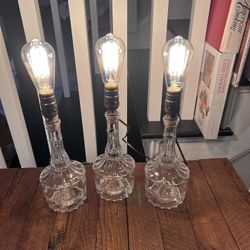 Gorgeous repurposed small batch bourbon bottle lamps $30 each 